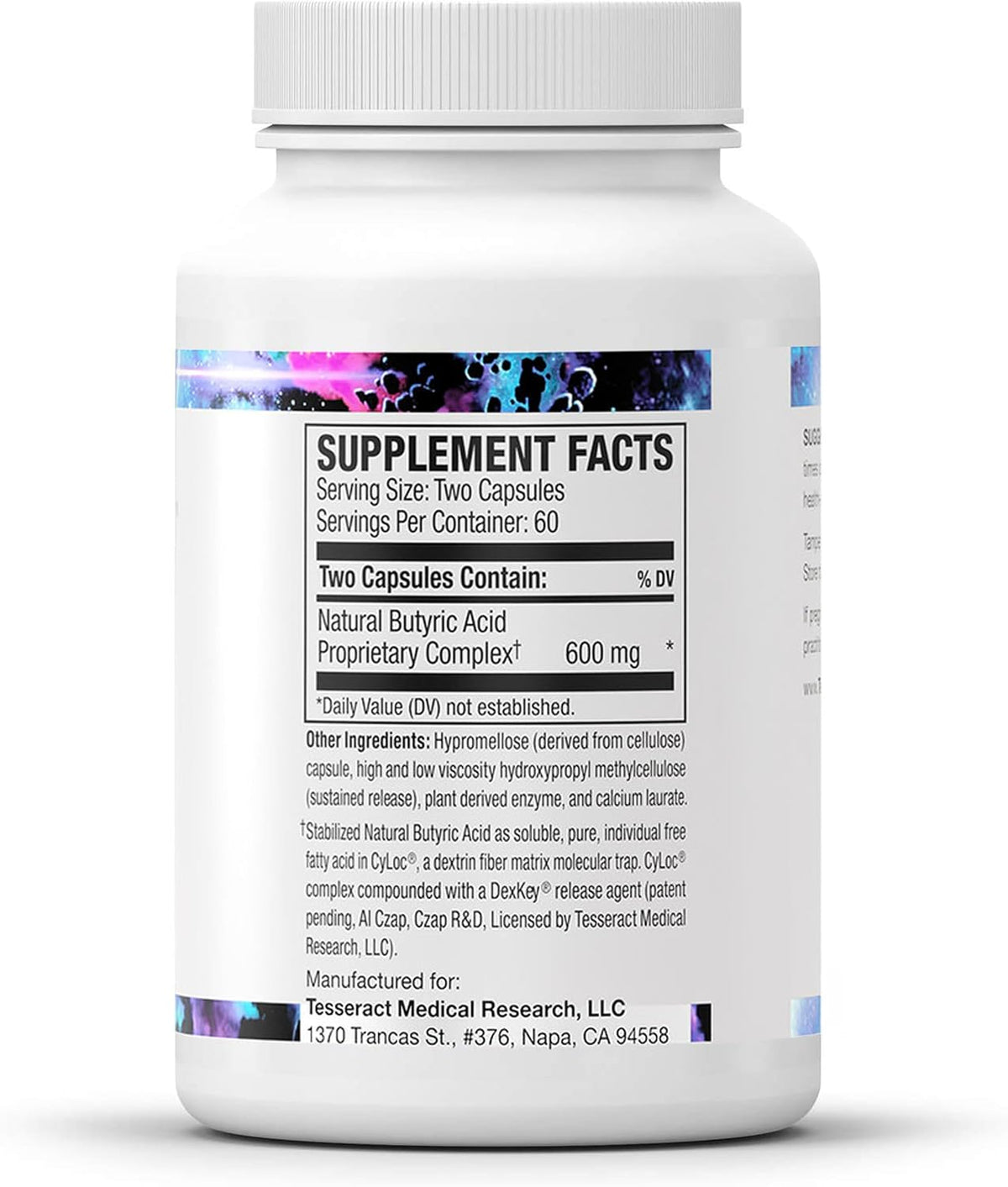 Tesseract Medical Research Optimal Gut & Prostate Bundle, Butyric Acid Complex Gastrointestinal and Prostate Supplement
