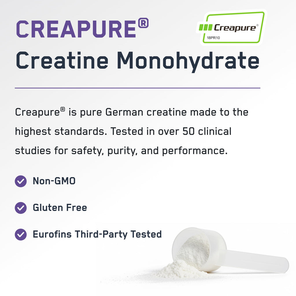 SteelFit Creapure Creatine Monohydrate Powder, Unflavored, 100 Servings | German Creatine Powder for Men, Women - Gym Workout Nutritional Supplements for Muscle Gain, Brain Health & Strength Building