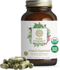 PURE SYNERGY Superfood Capsules | Organic Superfood & Greens Supplement | Whole Foods Like Super Greens, Spirulina, & Mushrooms | for Energy, Healthy Aging & Immune Health (270 Capsules)