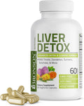 Bronson Liver Detox Advanced Detox & Cleansing Formula 60 Capsules | Liver Health Support with Milk Thistle, Dandelion Extract, Turmeric, Artichoke Leaf & Beet Root, Non-GMO, Soy-Free