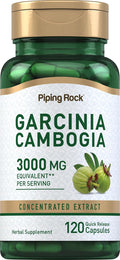 Piping Rock Garcinia Cambogia Extract Capsules | 120 Count | Concentrated Pills | Non-GMO, Gluten Free Supplement