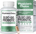 Physician's CHOICE Bloat & Gas Probiotic 5-in-1 Proactive Support + Daily Relief - Digestion & Gut Health- Herbals, Digestive Enzymes, Post & Prebiotics - Gas Relief for Adults - Women & Men - 30ct