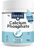 Freeda Calcium Phosphate Powder Mineral Supplement - 16 oz | Kosher Calcium and Phosphorus Powder Supplement to Support Bone Strength & Joint Health for Men, Women, Dogs, and Cats
