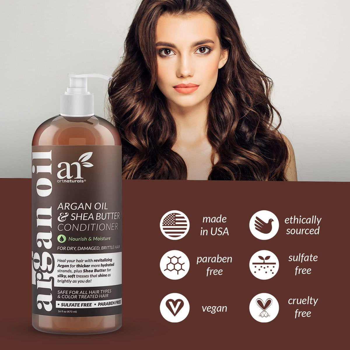 Artnaturals Argan Oil Leave-In Conditioner, 12 fl oz