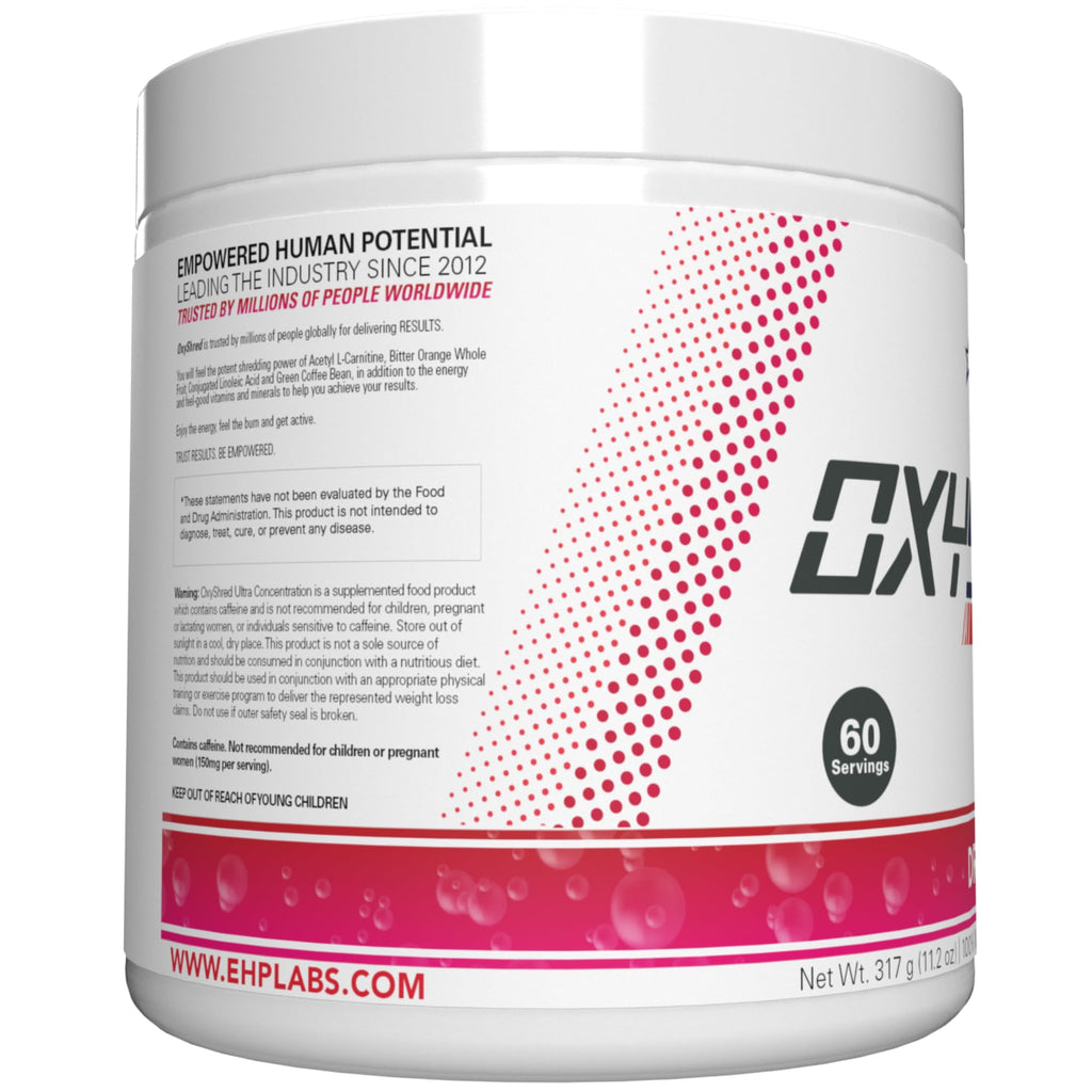 EHP Labs OxyShred Pre Workout Powder - Preworkout Powder with L Glutamine & Acetyl L Carnitine, Energy Boost Drink - Cosmic Blast, 60 Servings