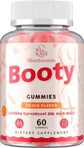 Booty Gummies for Women, BBL Gummies Contains CurvaBoost BBL Herb Blend & Creatine Monohydrate for Booty, Curves & Energy, Zero Sugar, Vegan, Peach Flavor - 60 Counts