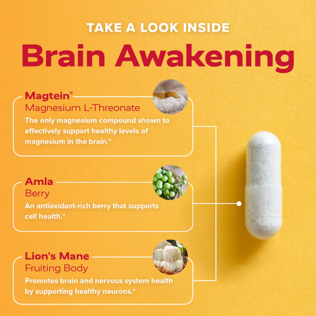 Redd Remedies, Brain Awakening, Supports Cognitive Function and Focus, 120 Vegan Capsules