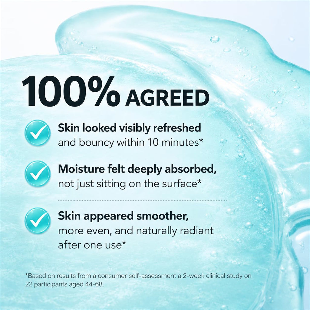 PDRN Hydrogel Face Mask — Collagen Face Mask, 99% Salmon DNA PDRN(34ml X 5) | PDRN, Collagen & Hyaluronic Acid for Intense Hydration, Smooth-Looking Skin — +177% Surface Hydration & −75% Pore Appearance