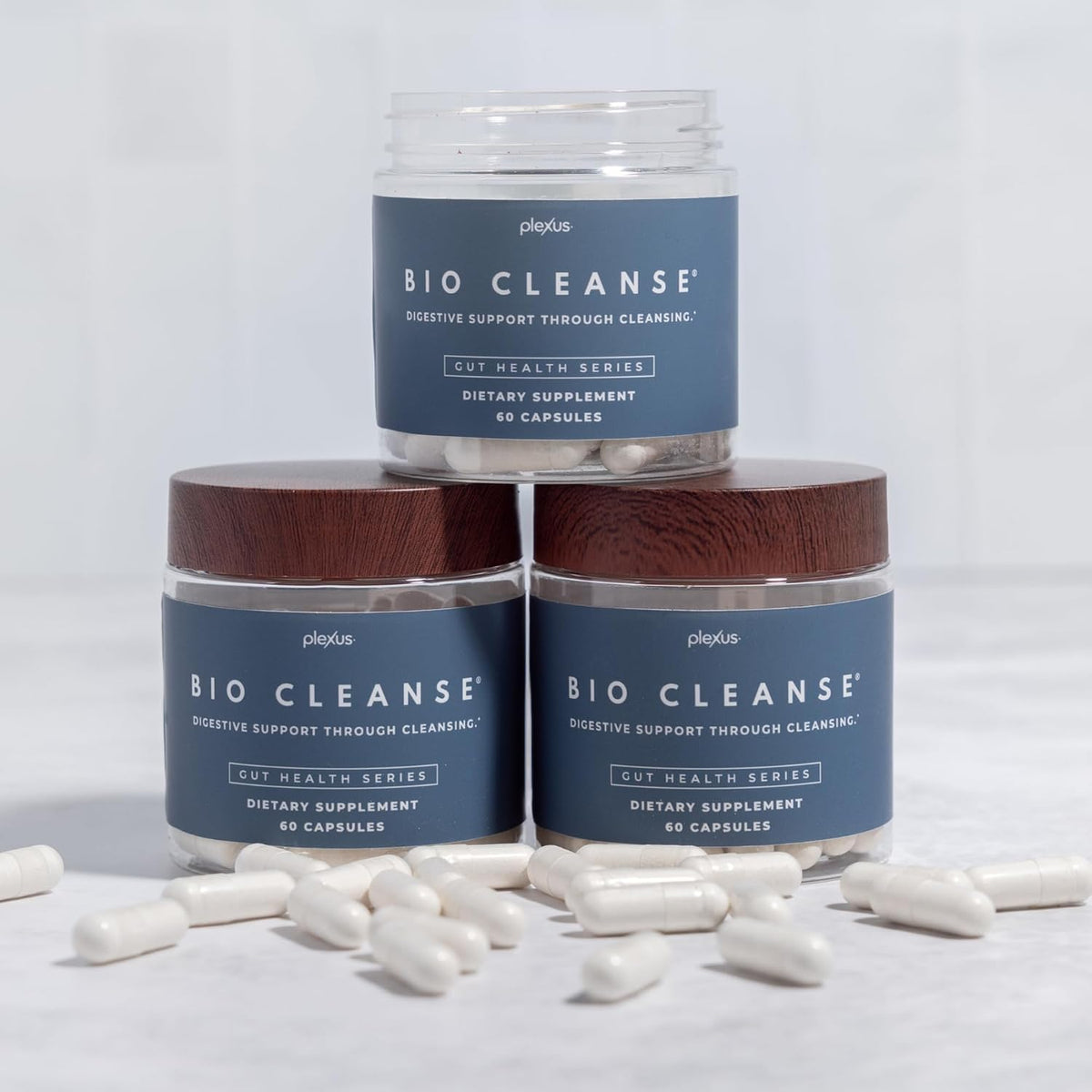Bio Cleanse 60 Capsules Bottle - Helps Cleanse The Gastrointestinal Tract, Reduces Gas, Bloating, Occasional GI Discomfort by Plexus