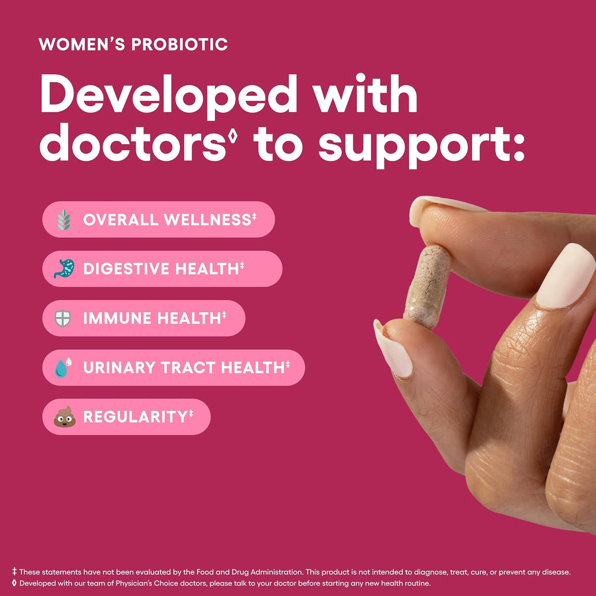 Physician's CHOICE Women’s Probiotic 30ct + Bloat & Gas Probiotic 30ct - Advanced Digestive Health Bundle for Women