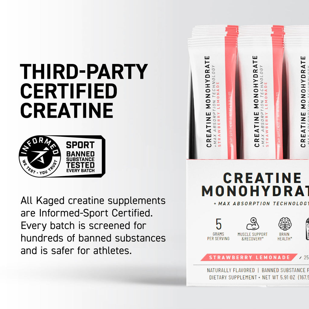 Kaged Creatine Monohydrate Micronized Powder | Unflavored | Muscle Building & Recovery | 5000 mg Per Serving | Vegan, Gluten Free, Easily Digestible | Supplements for Men & Women | 100 Servings