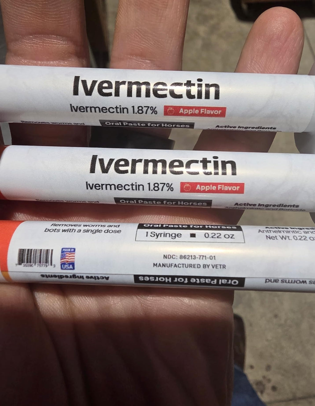 Ivermectin for Horses & Sheep 1.87% Concentration, 6cc, 7 Pack