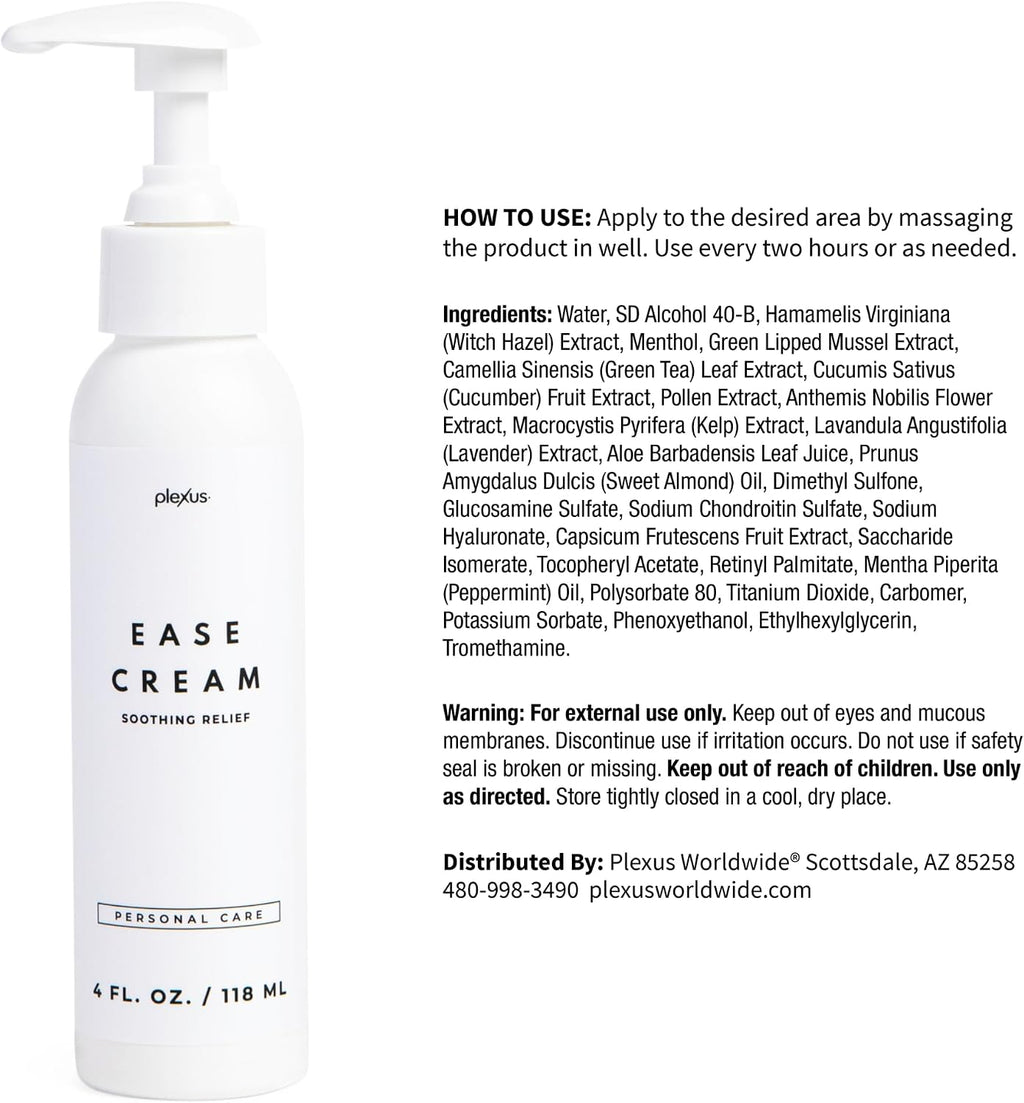Plexus Ease Cream | Provides quick soothing relief with a pleasant scent, calming dry, irritated skin while helping protect against stressors