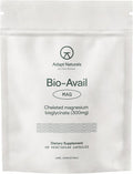 Adapt Naturals Magnesium Glycinate Supplement, Bioavailable - 30 Day Supply | 300mg High Absorption Pure Chelated Magnesium Bisglycinate Complex, Supports Gut Health, Sleep, Relaxation, Bone and Muscles