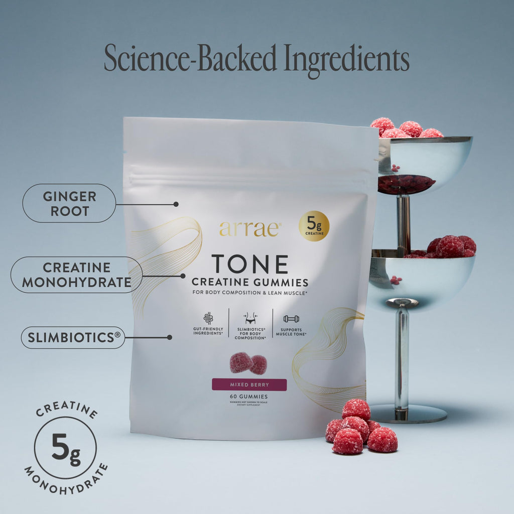 Creatine Gummies for Women, Muscle & Strength, No Bloat, Mixed Berry, 90 ct