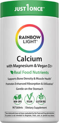 Rainbow Light Calcium Complex with Magnesium & Vitamin D3 + | 90 Tablets | Real Food Nutrients | Supports Bone Density & Muscle Health | Vegan Supplement for Men and Women | Real Food Nutrients | Supports Bone Density & Muscle Health | Vegan Supplement fo