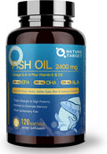 NATURE TARGET Triple Omega 3 6 9 Fish Oil 2400mg, 120Softgels | Vitamin D3 & E, EPA & DHA & ALA, Supports Heart, Brain, Joint & Immune Health, Sustainably Sourced, Non-GMO