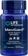 Life Extension MacuGuard Ocular Support with Saffron – Eye Health Supplement for Healthy Vision – with Lutein, Meso-zeaxanthin, zeaxanthin, Saffron – Gluten-Free, Non-GMO – 60 softgels | Eye Health Supplement for Healthy Vision with Lutein, Meso-Zeaxanthi