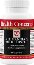 Health Concerns Rehmannia & Milk Thistle – Liver Detox & Kidney Support Supplement – Herbal Liver Cleanse for Blood Circulation, Immune & Cellular Health – Supplement for Men & Women – 90 Capsules
