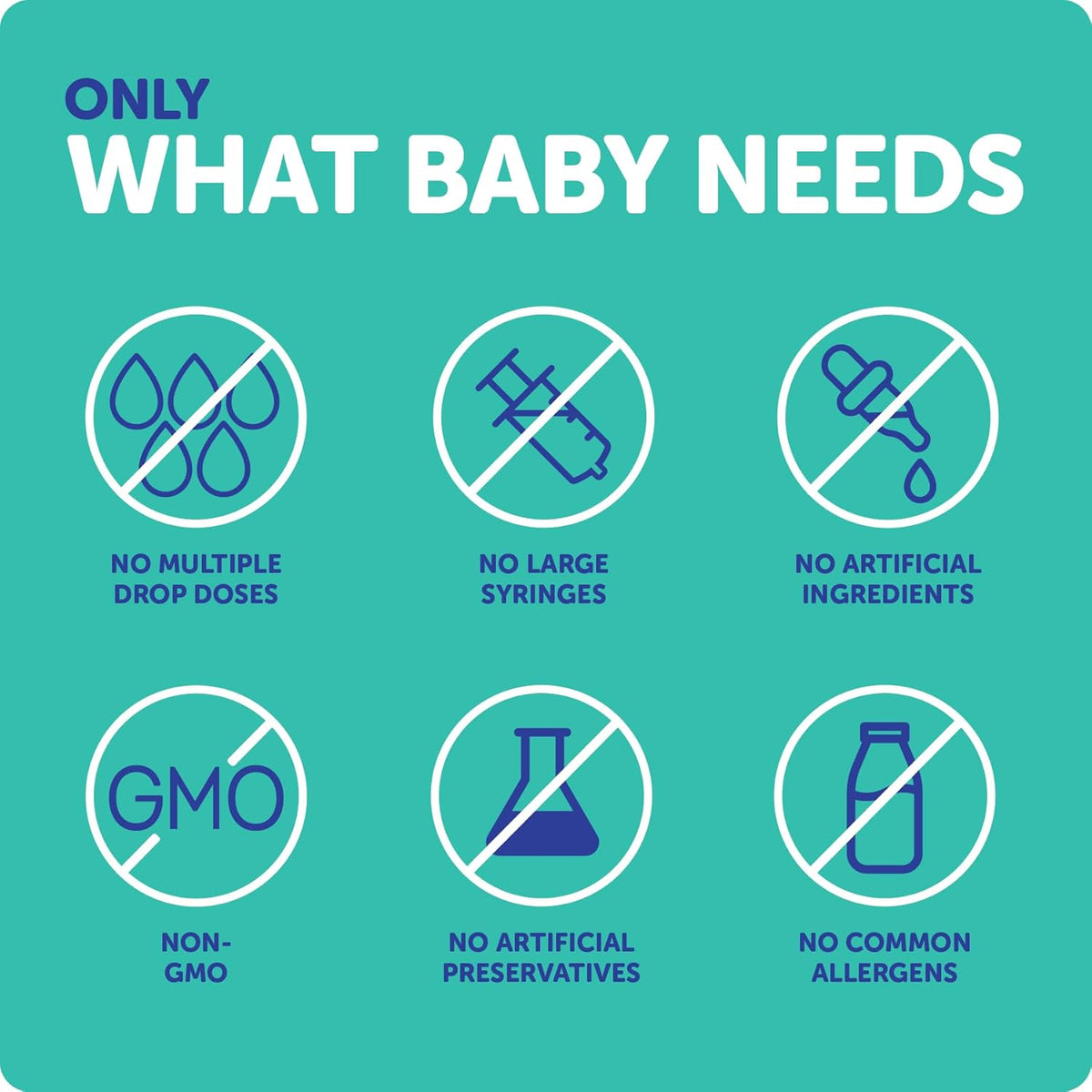 Ddrops Baby Probiotic with Vitamin D, 60 Drops - Colic Symptom Relief for Newborns and Infants - Easy-to-Use, Just One Drop Daily, No Sugar, Non-GMO, Allergy-friendy