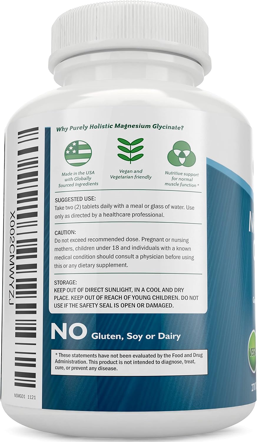 Magnesium Taurate 400mg + Magnesium Glycinate 400mg - High Absorption & Highly Bioavailable - Vegan Bundle - 270 + 270 Tablets