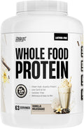 Whole Food Protein Powder - 25g Protein per Scoop, Lactose Free Protein with Beef Isolate, Collagen, Pea, Brown Rice, Chicken & Egg Protein, 0G Sugar, Keto Friendly, Vanilla Milkshake 63 Serv