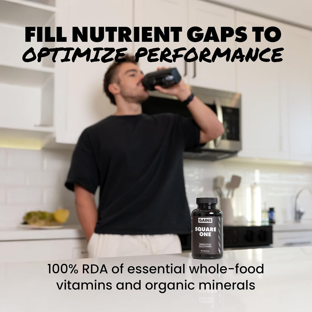 Gains in Bulk Square 1 Multivitamin & Mineral Supplement, 60 Capsules