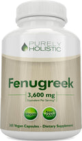 Fenugreek Capsules, Energy & Performance Support, 10:1 Fenugreek Extract | Extra Strength Formula, Supports Hormone Balance for Men & Women, Vegan Gluten-Free & Non-GMO, 365 Capsules (4 Month Supply)