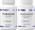 Tesseract Medical Research Optimal Gut & Tissue Bundle, Butyric Acid Complex Gastrointestinal and Curcumin Metabolite Joint Relief Supplement