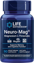 Neuro-Mag Magnesium L-Threonate, Memory Health, Quick Thinking, Cognitive Health Support, Vegetarian, 90 Vegetarian Capsules
