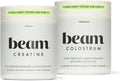 BEAM Creatine + Colostrum Bundle – Micronized Creatine Monohydrate for Strength, Power & Recovery with Grass-Fed Bovine Colostrum for Immune, Gut Health & Muscle Support – Third-Party Tested