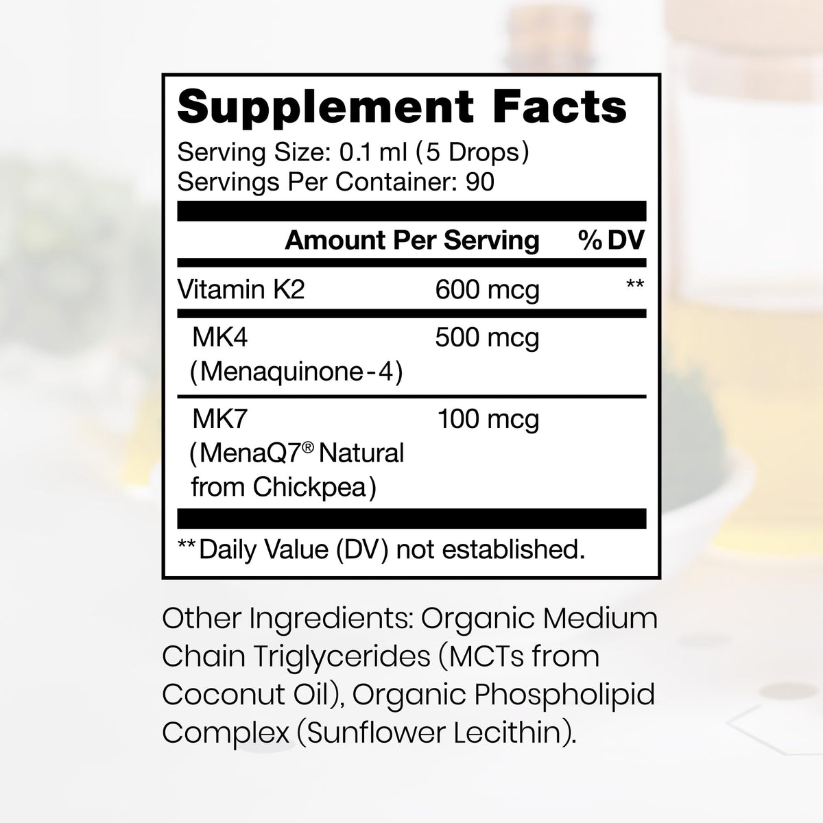 Pure Therapro Rx Ultimate K2 Supplement | Liquid Liposomal Vitamin K2 Drops | 90 Servings | 600mcg Vegan K2 as MK4 & MenaQ7 MK7 | Supports Bone Health, Heart Health, Skin & Hair | 10 mL