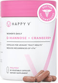 Happy v Dr. Formulated D-Mannose with Cranberry Pills for Women Cranberry for Urinary Tract infections & D Mannose Powder for UTI Infection Prevention, Bladder & Urinary Tract Health & Harmony
