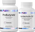 Optimal Gut & Immune Support, ProButyrate Butyric Acid Complex Gut Health Supplement (120 Capsules) and BerberActiv-QR Berberine Immune Support Supplement (90 Capsules) Bundle, Hypoallergenic Formula