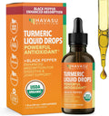 Organic Turmeric Supplement Liquid Drops, Unflavored,1 Fl Oz, 30 Servings | Liquid Turmeric with Black Pepper, USDA Certified, Vegan, Non-GMO 1000mg Curcumin for Movement and Immune Support