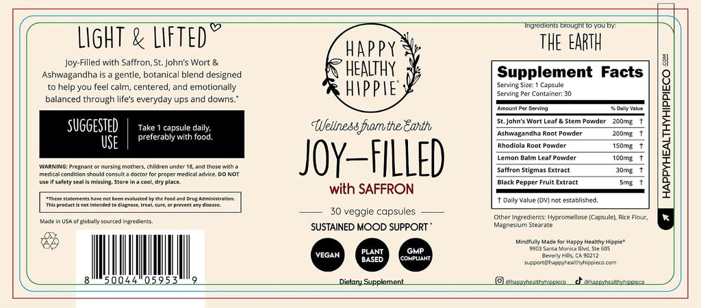 Happy Healthy Hippie Joy-Filled Saffron & Be Grounded