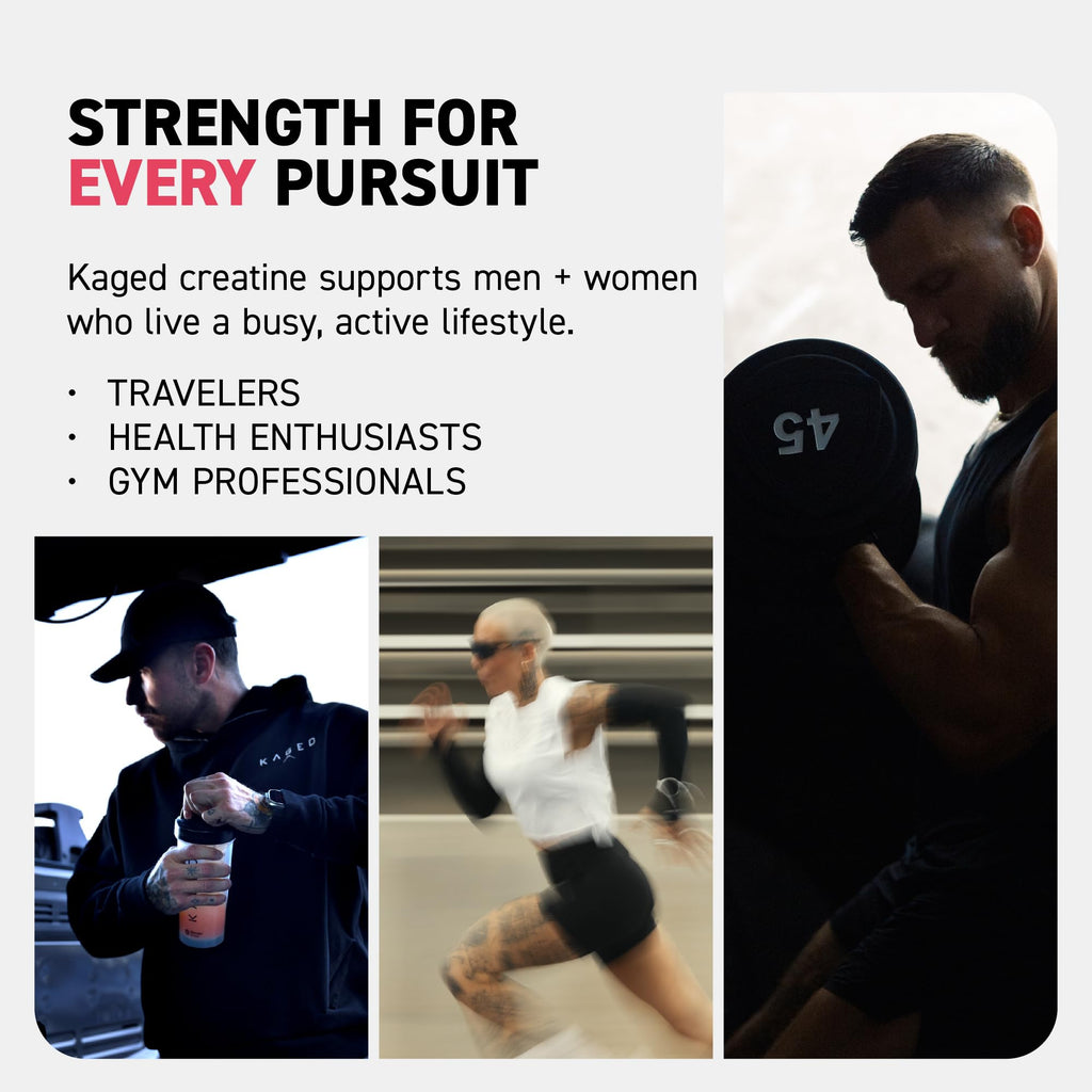 Kaged Creatine Monohydrate Micronized Powder | Unflavored | Muscle Building & Recovery | 5000 mg Per Serving | Vegan, Gluten Free, Easily Digestible | Supplements for Men & Women | 100 Servings