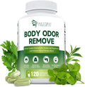 Chlorophyll Body Deodorizing Supplement, Chlorophyll Capsules with Parsley & Peppermint, Probiotic, Green Tea, Jerusalem Artichoke, Prebiotic, Supports Fresh Breath & Whole-Body Freshness, 120 Caps