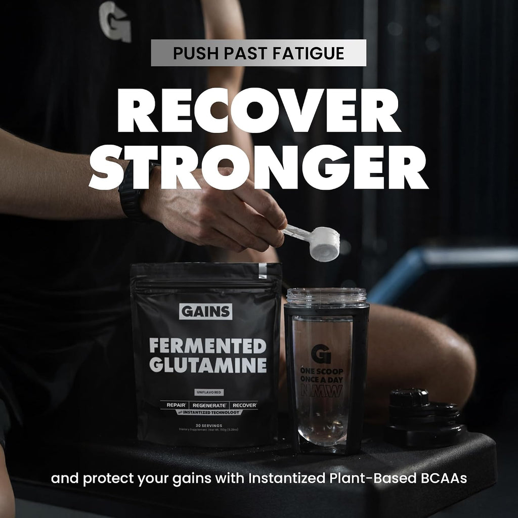 Gains in Bulk BCAA Powder, Amino Acids, Unflavored, 30 Servings