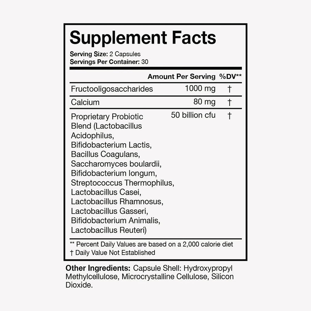 Terra Health Essentials Advanced Probiotics | 50 Billion CFU | Reduce Bloating & Gas, Immune Support | 30-Day Supply (60 Capsules)