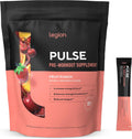 LEGION Pulse Pre Workout Supplement Packets - All Natural Nitric Oxide Preworkout Drink to Boost Energy, Creatine Free, Naturally Sweetened, Beta Alanine, Citrulline, Alpha GPC (Fruit Punch)