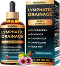 Lymphatic Drainage Support Drops - Supplement for Lymphatic Support | 10-in-1 Herbal Blend Complex With Burdock, Dandelion, Elderberry, 2 Fl Oz