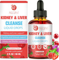 29-in-1 Kidney and Liver Cleanse Detox & Repair Drops, High Absorption Cranberry and Milk Thistle Supplement, Natural Herbal Daily Detox Support for Kidney, Liver, Urinary Tract, Bladder, 60ml