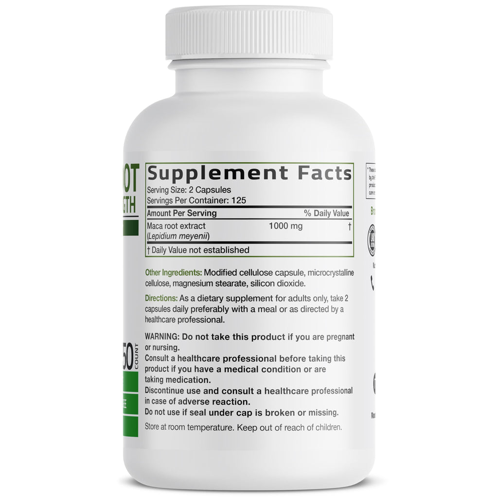 Bronson Maca Root Extra Lepidium Meyenii, Non-GMO, 90 Vegetarian Capsules