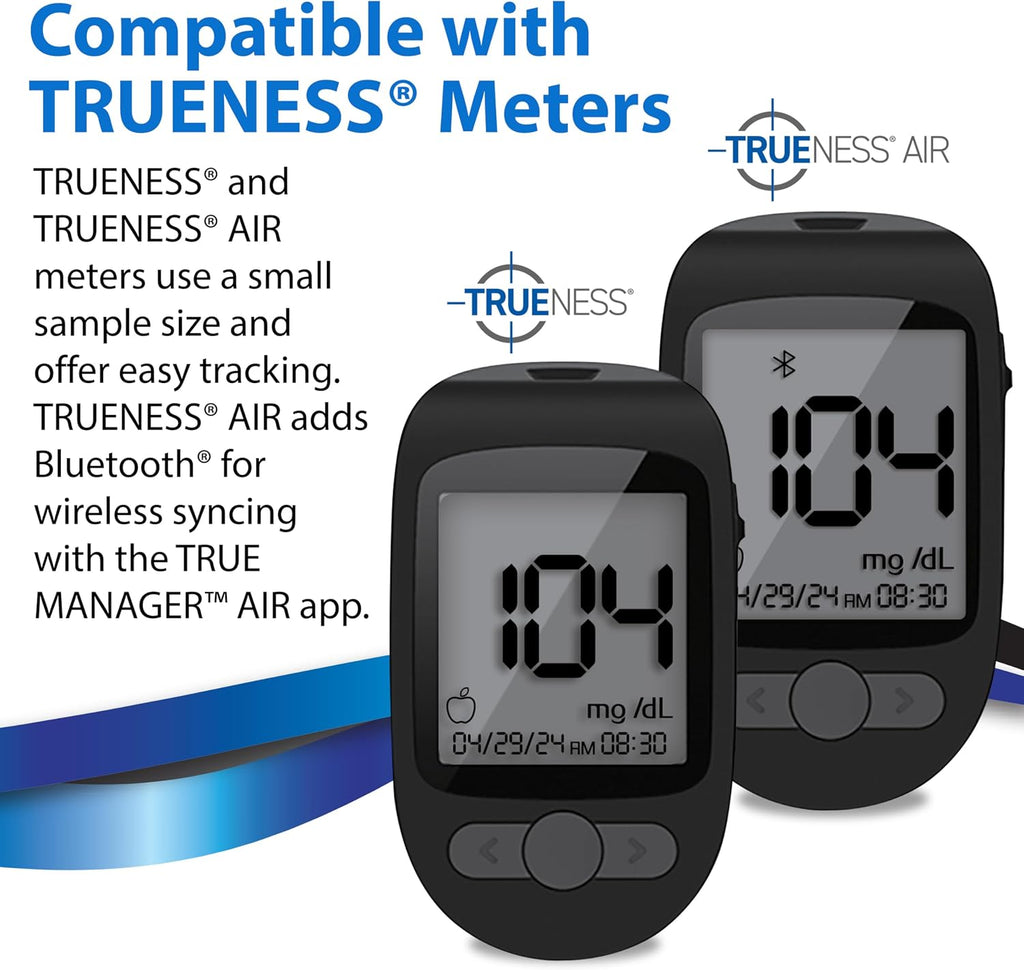 TRUENESS Blood Glucose Test Strips, 50 Count | Blood Glucose Test Strips Compatible with TRUENESS Family of Self Monitoring Blood Glucose Meters, Fast 5 Second Results