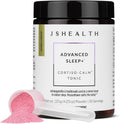 JSHealth Advanced Sleep Plus Powder - Sleep Aid with Precision-Dosed Passionflower, Ashwagandha & Magnesium Glycinate Dihydrate - Sleep Supplement for Adults - Delicious Honey-Lemon Flavor, 30 Serv