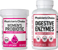 Physician's CHOICE - Women's Digestive Harmony Bundle: Probiotics for Women 60ct + Digestive Enzymes 180ct - Value Pack