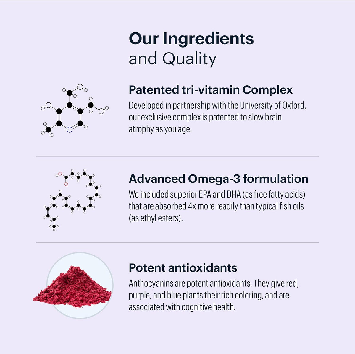 ELYSIUM Matter - 30 Servings - Brain Supplement for Memory and Focus Omega 3 Supplement + DHA - Vitamins to Support Brain Health and Memory