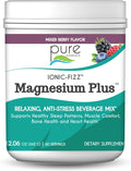 Pure Essence Labs Ionic Fizz Magnesium Plus, Anti-Stress Supplement Drink Powder, Gluten Free and Non-GMO Magnesium Powder (Mixed Berry, 12.06 Ounce (Pack of 1))