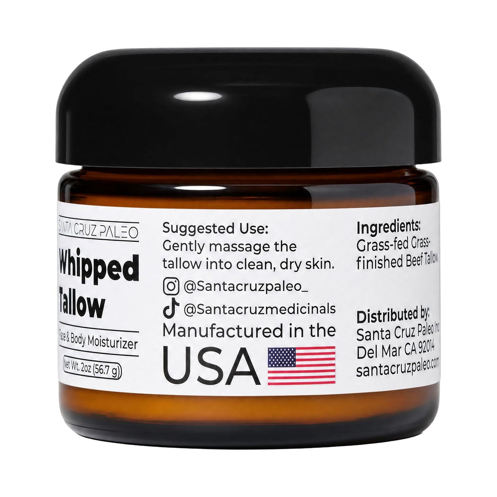 Santa Cruz Paleo Whipped Tallow Face & Body Moisturizer (2oz Pack of 1)